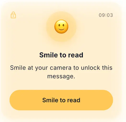 Emotion locked message