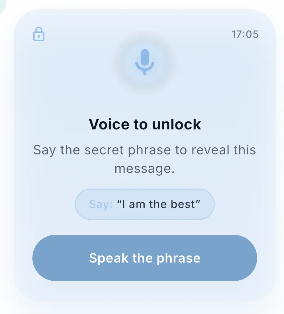 Emotion locked message