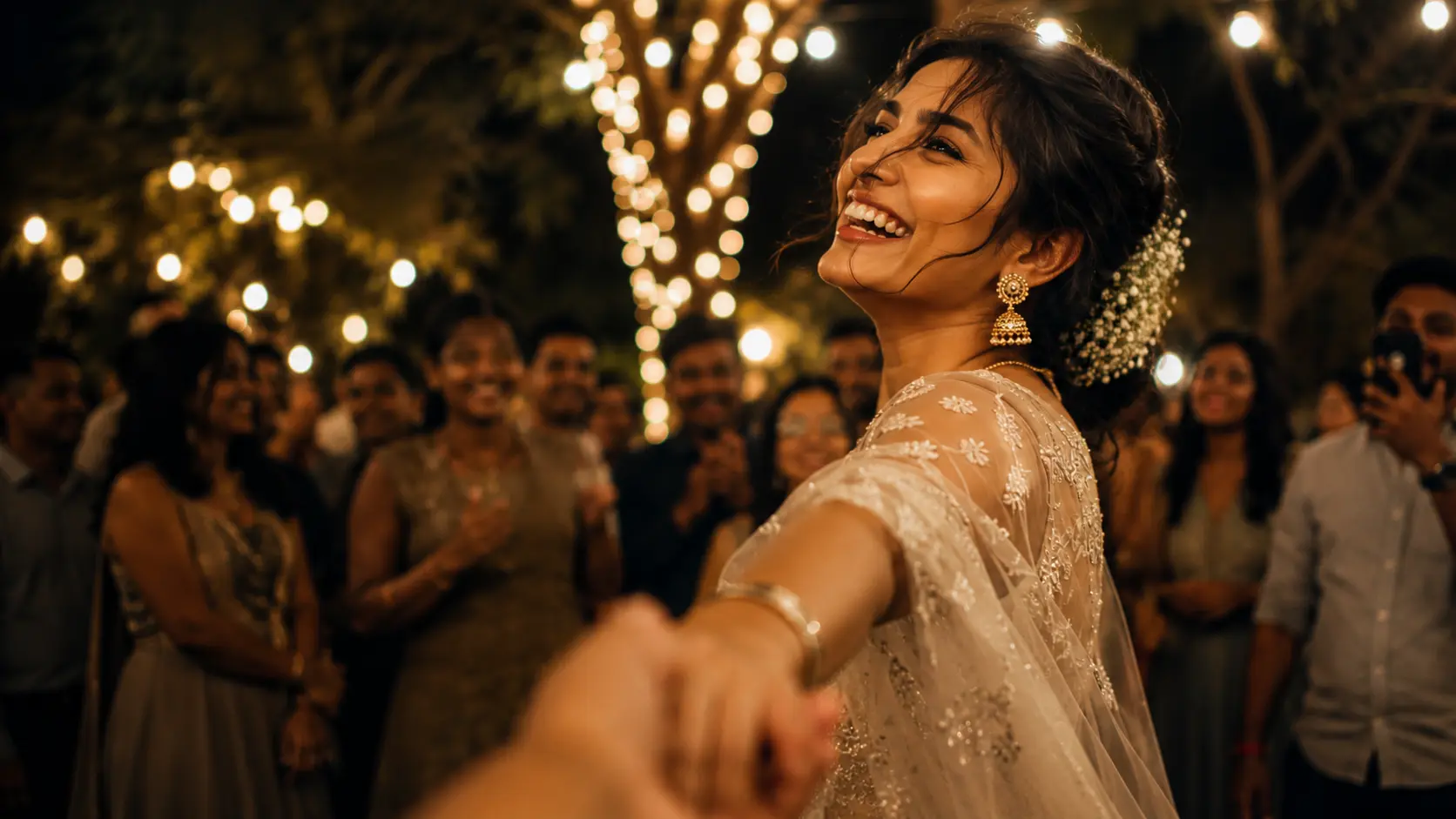 A candid moment captured at an event